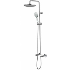 Colonna doccia muro, soffione 23cm, asta fine saliscendi, miscelatore - Cosmo, Bossini