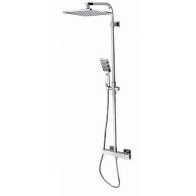 Colonna doccia muro soffione 23x23cm, doccetta 2 getti, misc. termostat. - Cosmo, Bossini
