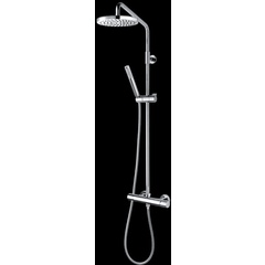 Colonna doccia muro, soffione 25cm, asta saliscendi e miscelatore - Zoe, Bossini