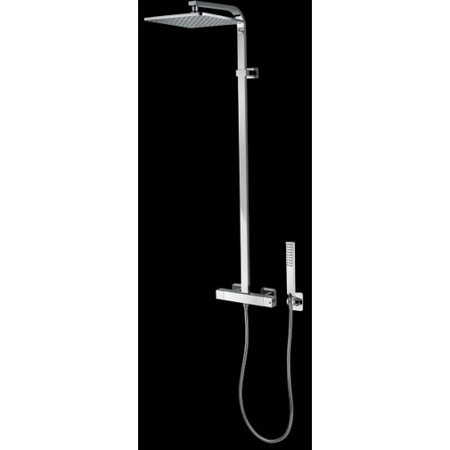 Colonna doccia muro, soffione 28x28cm, doccetta, misc. termostat. - Cosmo, Bossini