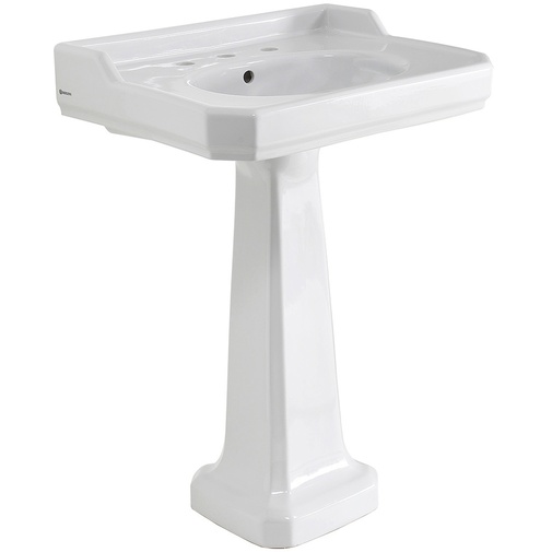 Colonne classique pour lavabo en céramique blanche - Romana, Sbordoni