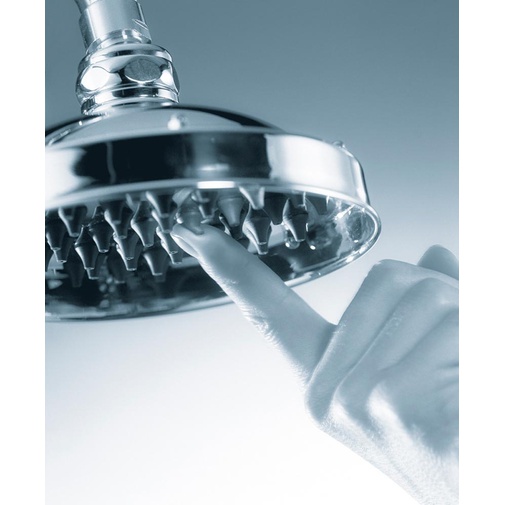 Colonne de douche avec pomme de douche 23 cm et douchette coulissante, or - Retro, Bossini