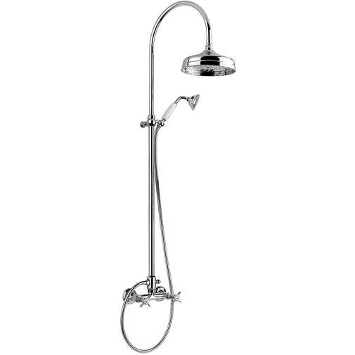 Colonne de douche avec pomme de douche diam.20cm, douchette et inverseur Princeton 847C Bugnatese