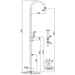 Colonne de douche d'extérieur avec robinet lave-pieds, mitigeurs progressifs, inox - Piscine, Bossini