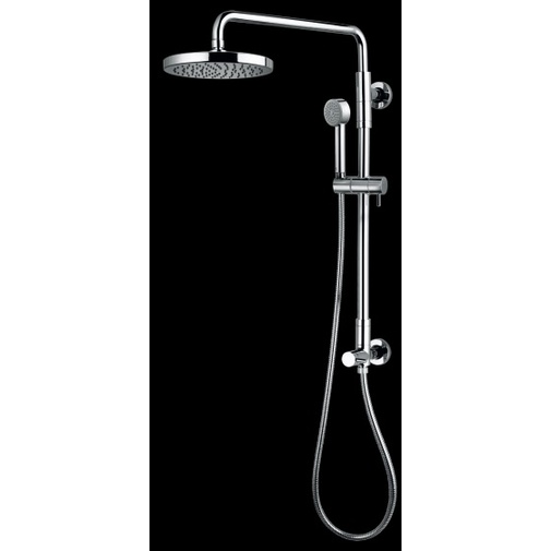 Colonne de douche murale 85cm avec pomme de douche 25cm, rail coulissant - Gio Rénovation, Bossini