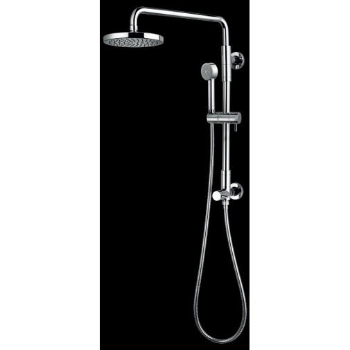 Colonne de douche murale avec pomme de douche 20 cm, rail coulissant 59 cm - Gio Rénovation, Bossini