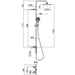 Colonne de douche murale Pomme de douche 21cm douchette 2 fonctions et mitigeur - Agua, Bossini