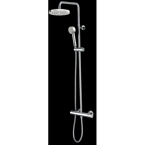 Colonne de douche murale, pomme de douche 25 cm avec douchette et mitigeur - Elios, Bossini