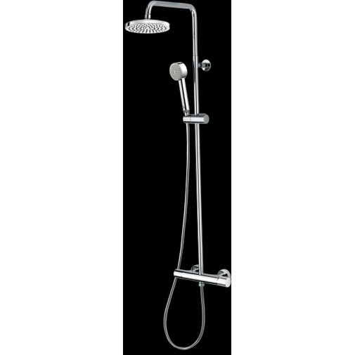 Colonne de douche murale, pomme de douche 25cm avec douchette, mitigeur - Elios, Bossini