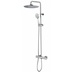 Colonne de douche murale, pomme de douche 28cm, rail coulissant, divers thermostat. -Cosmos, Bossini