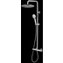 Colonne de douche murale, pomme de douche 28cm, rail coulissant et thermostat divers. -Cosmos, Bossini