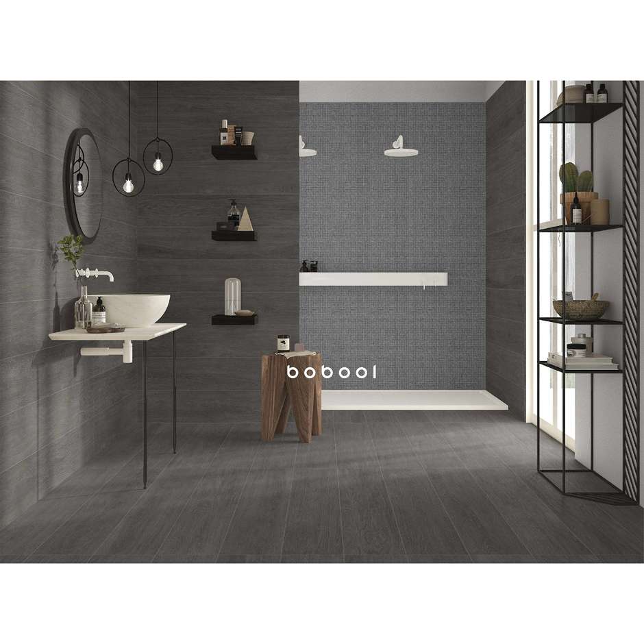 Concrete effect mosaic on mesh, Anthracite, 30x30 cm - Concretus, Dom Ceramiche