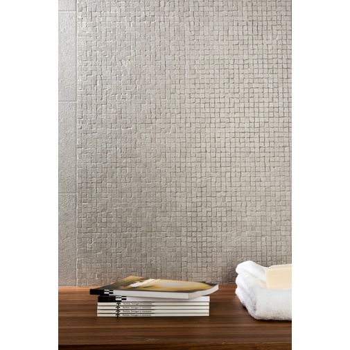 Concrete effect mosaic on mesh, Grey, 30x30 cm - Concretus, Dom Ceramiche