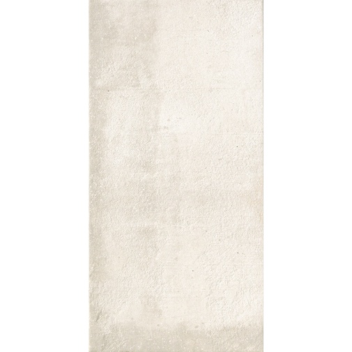 Concrete-effect porcelain stoneware, 29.6x59.5 cm White, honed - Uptown, Dom Ceramiche