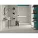 Concrete-effect porcelain stoneware, 29.6x59.5 cm White - Uptown, Dom Ceramiche