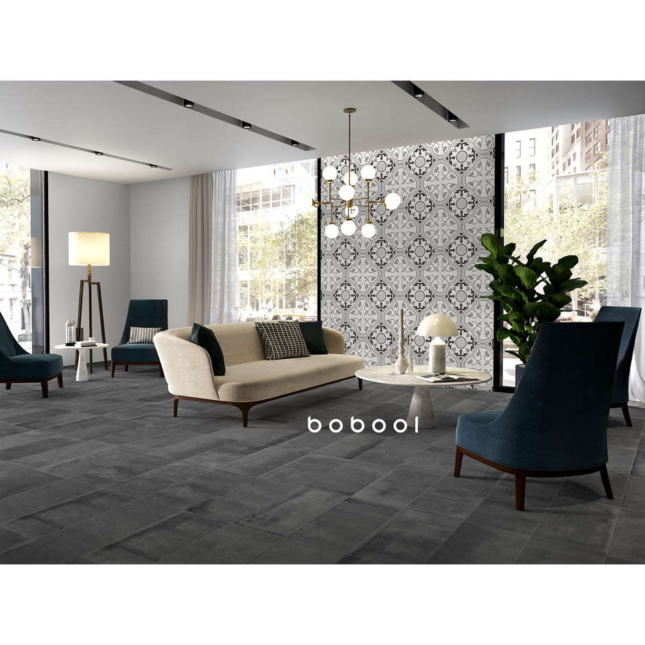 Concrete effect porcelain stoneware 30x60 cm Anthracite - Entropia, Dom Ceramiche