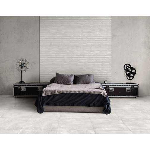Concrete effect porcelain stoneware, 60x60 cm, rectified, White - Industrial - MGM Ceramiche