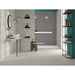 Concrete effect porcelain stoneware, 75x150 cm White, rectified - Uptown, Dom Ceramiche