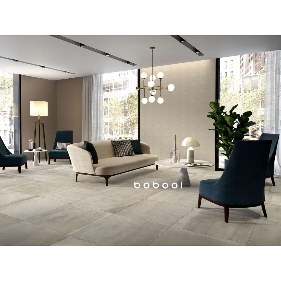 Concrete effect porcelain stoneware, 75x75 cm Beige - Entropia, Dom Ceramiche