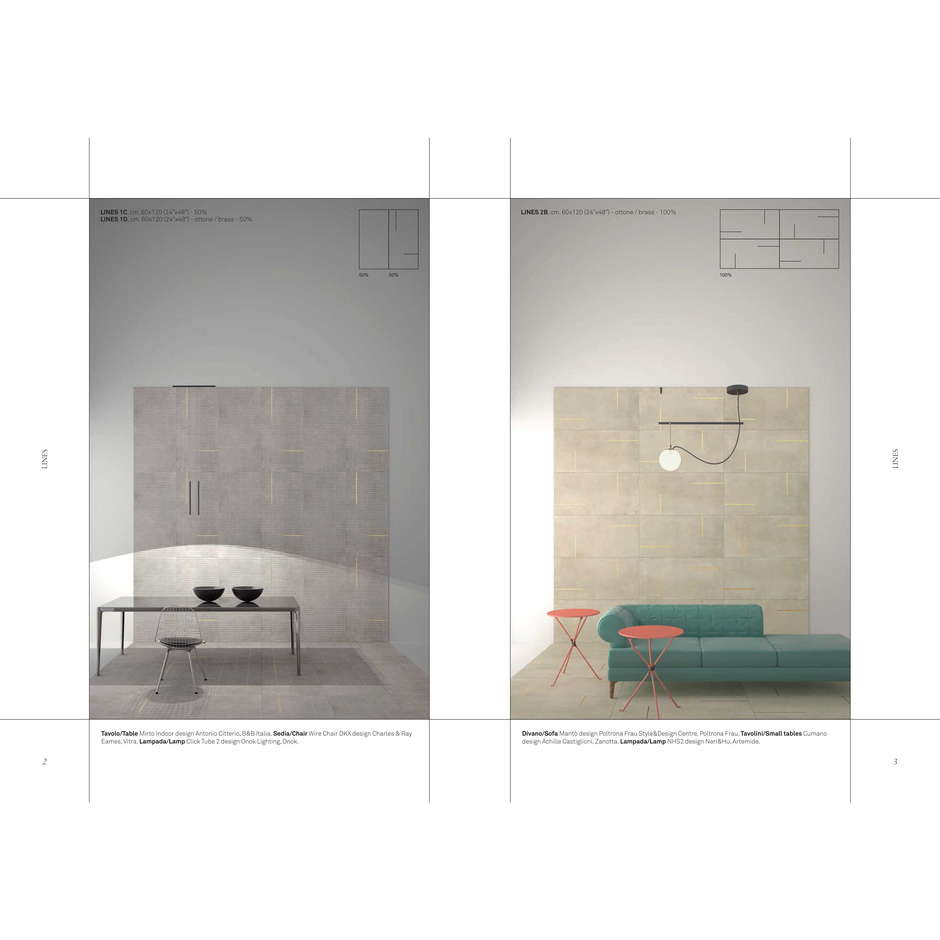 Concrete effect porcelain stoneware, Mud 60x120 cm - Lines 2/A, Ceramica Bardelli