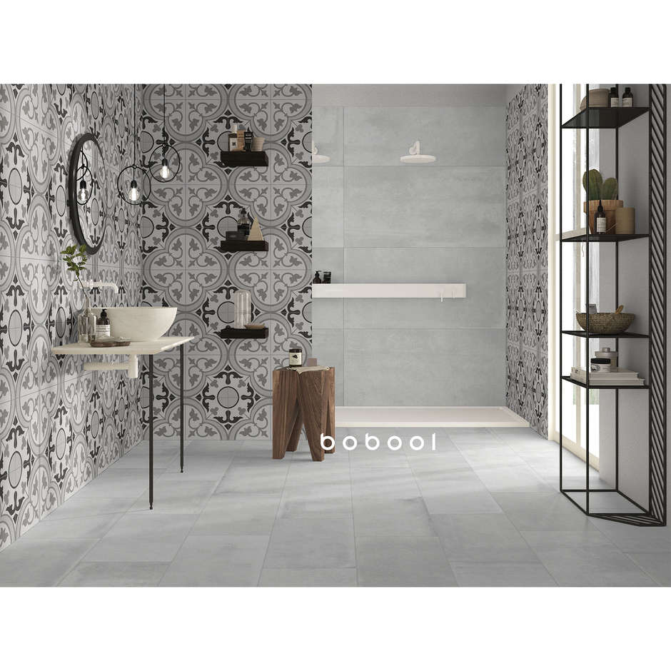 Concrete effect porcelain stoneware, White 59.5x119.2 cm - Entropia, Dom Ceramiche
