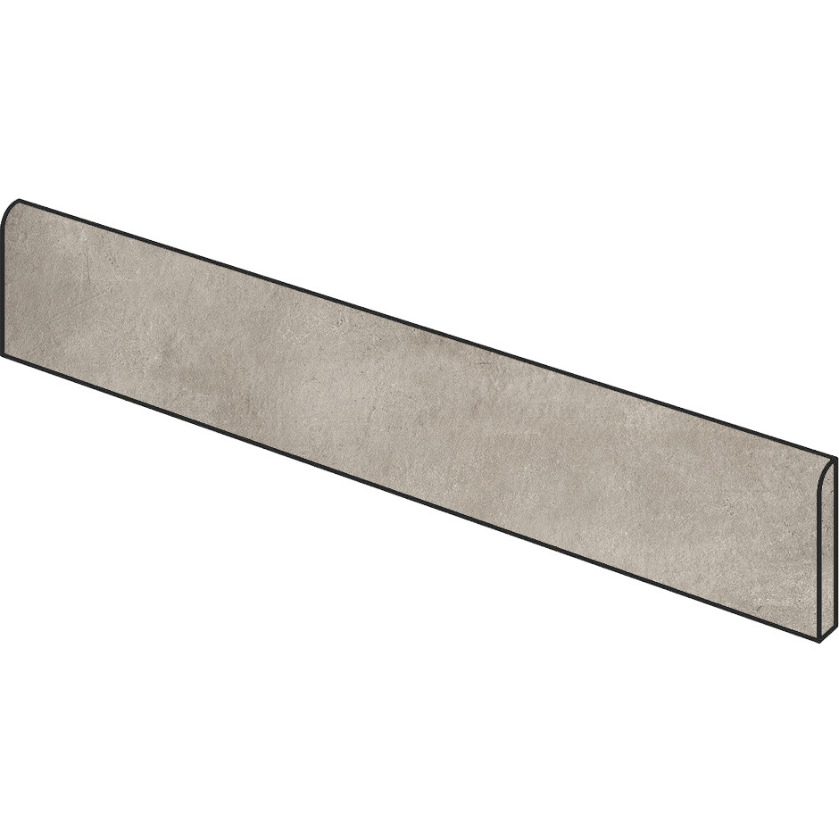 Concrete effect skirting 9x59,5cm, rect. semi-gloss, Greige - Entropy, Dom Ceramiche