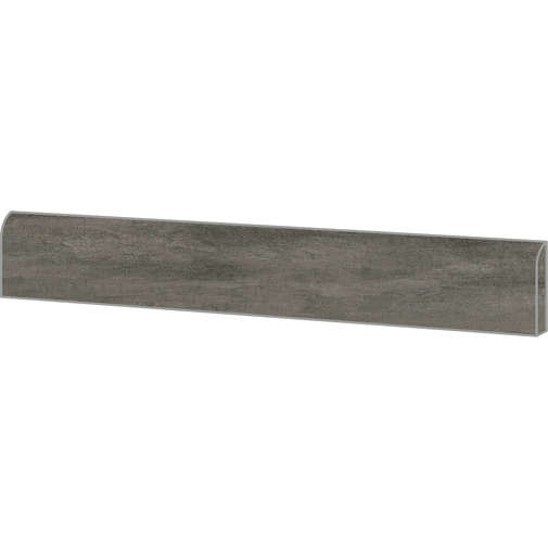 Concrete effect skirting board in porcelain stoneware, Concrete Dark 7,3x60 cm - Set, Ceramica Sant'Agostino
