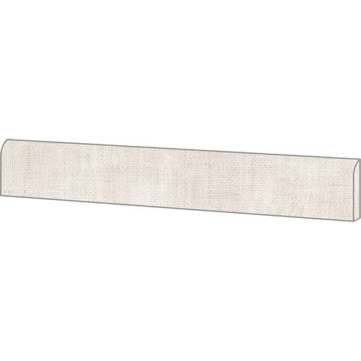 Concrete effect skirting board, in porcelain stoneware, Dress White 7,3x60 cm - Set, Ceramica Sant'Agostino