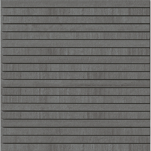 Concrete effect stoneware mosaic with strips on Anthracite mesh 30x30cm - Cement, Casalgrande Padana