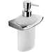 Contemporary design wall mounted soap dispenser, etched glass with chrome finish - Land, Colombo Design