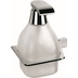 Contemporary design wall mounted soap dispenser, etched glass with chrome finish, left - Alizè, Colombo Design