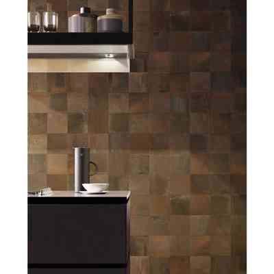 Copper oxidized metal effect porcelain stoneware, Copper 120x120 cm - Oxidart , Ceramica Sant'Agostino