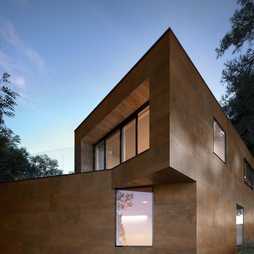 Copper oxidized metal effect porcelain stoneware, Copper 60x60 cm - Oxidart , Ceramica Sant'Agostino