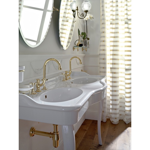 Coppia di gambe stile retrò in ceramica bianca - Palladio, Sbordoni