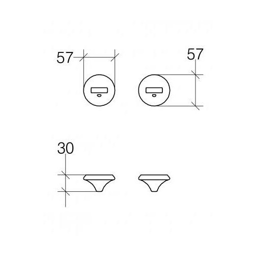 Coppia supporti mensola cromati - Venessia Lineabeta
