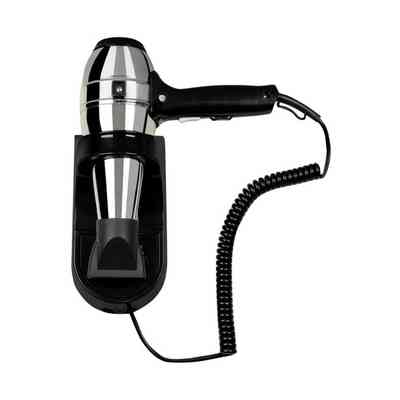 Corded hair dryer complete with universal 220V black wall plug - Colombo Design