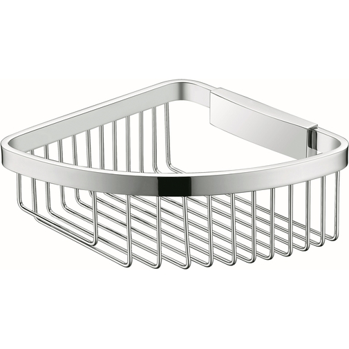 Corner chromed shower grate with removable tray 7.8 cm deep - Colombo Design