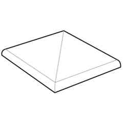 Corner step in klinker 2 pieces, red terracotta effect, 35x35 cm - Real Cotto, Domus Linea