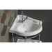 Corner washbasin in white ceramic 57 cm - Arcade, Simas