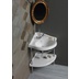 Corner washbasin in white ceramic 57 cm - Arcade, Simas