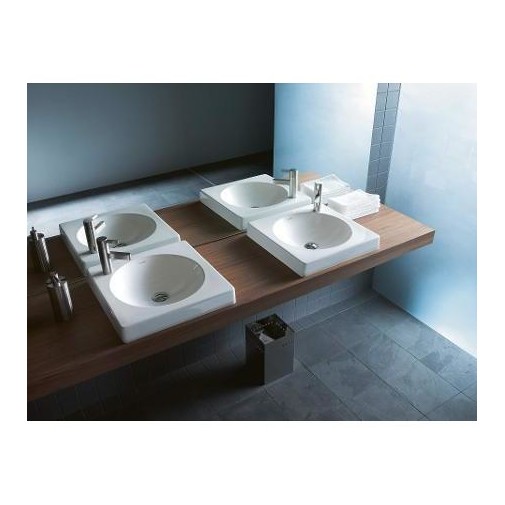 Countertop basin with rectification without overflow, tap hole on the right, white 50 cm - Architec, Duravit