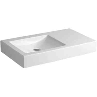 Countertop console washbasin, glossy white 90x50xh13 cm - Frozen, Simas