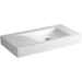 Countertop console washbasin prepared for one hole in white ceramic 100 cm - Frozen, Simas