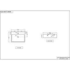 Countertop or wall-mounted washbasin 59,5x38,5cm Kubix Jaquar Bianco