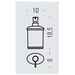 Countertop soap dispenser in acid-etched glass and chrome finish - Land, Colombo Design