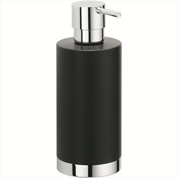 Countertop soap dispenser, matt black ceramic with chrome finish - Nordic, Colombo Design