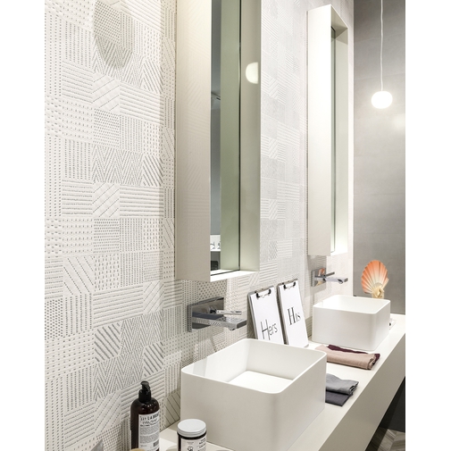 Céramique murale effet papier peint, Metropaper 3D-01, 25x75 - Metrochic, Ceramica Sant'Agostino