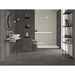 Dark gray resin-effect porcelain stoneware, 44.5x90 cm Tin - Comfort R, Dom Ceramiche