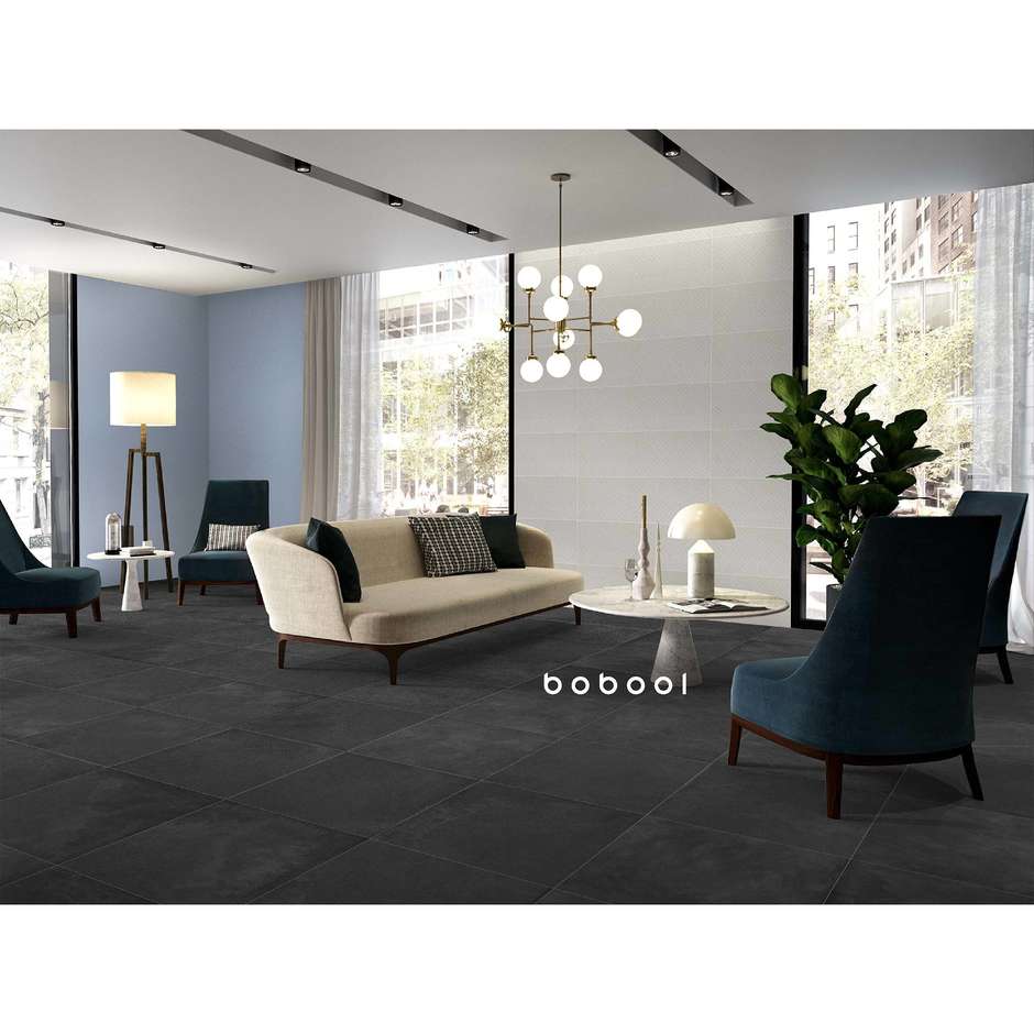 Dark resin effect porcelain stoneware 59.5x59.5 cm, Smoke - Comfort R, Dom Ceramiche