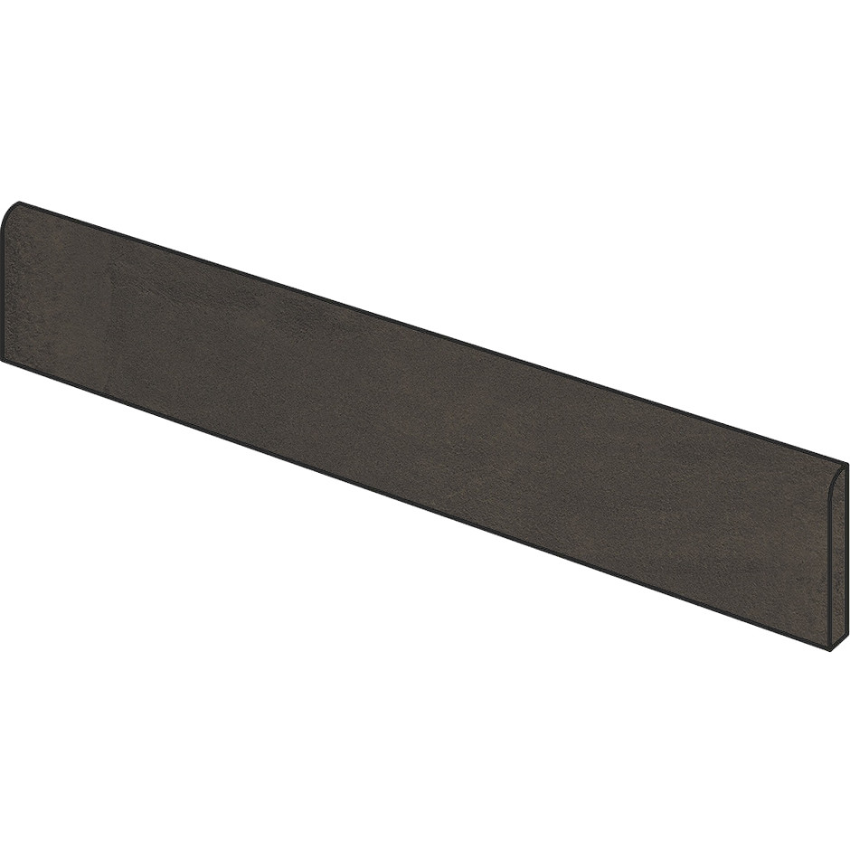 Dark resin effect skirting board 7x90 cm rectified, Smoke - Comfort R, Dom Ceramiche